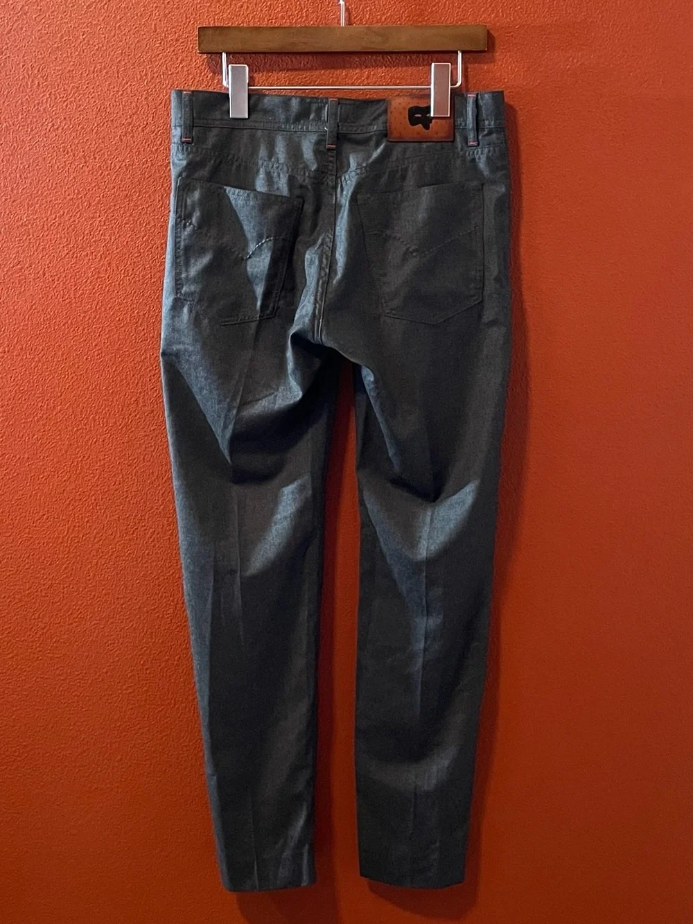 Marco Pescarolo Men’s Neranom Slim Breathable Wool Blend Italian Trouser Pants